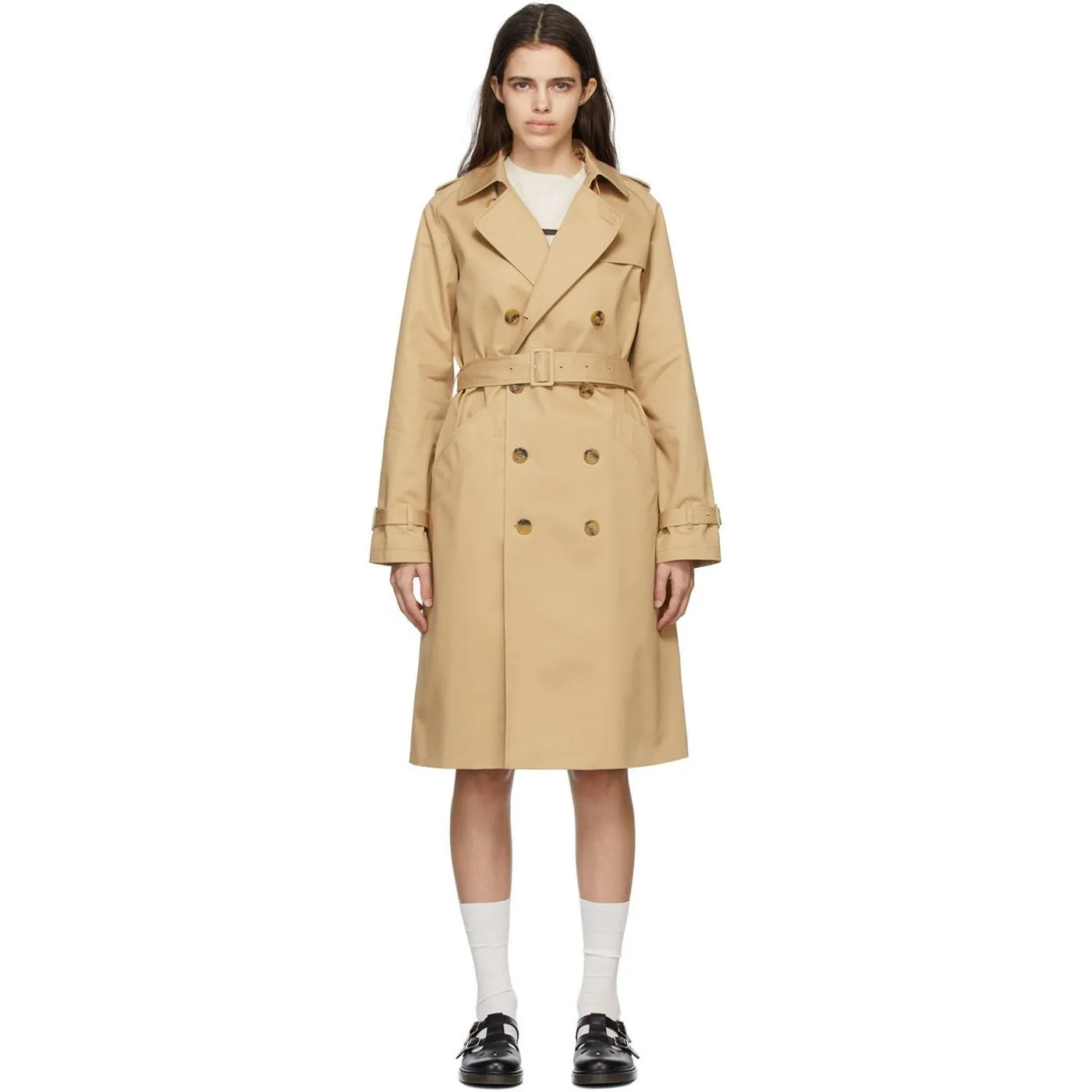 A.P.C. Beige Greta Trench Coat