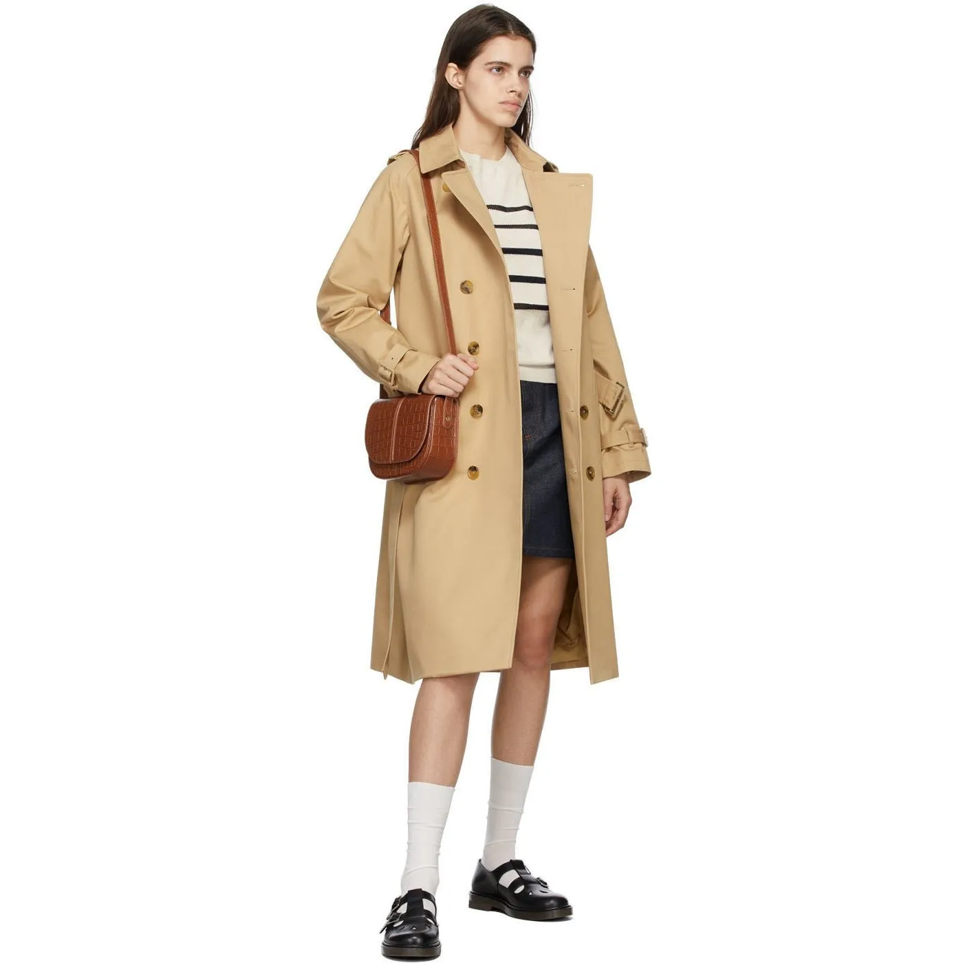 A.P.C. Beige Greta Trench Coat