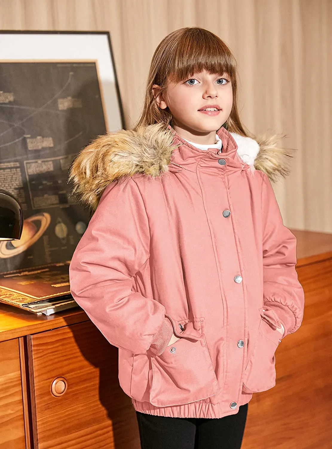 Arshiner Kids Girls Winter Coats Warm Thick Padded Hooded