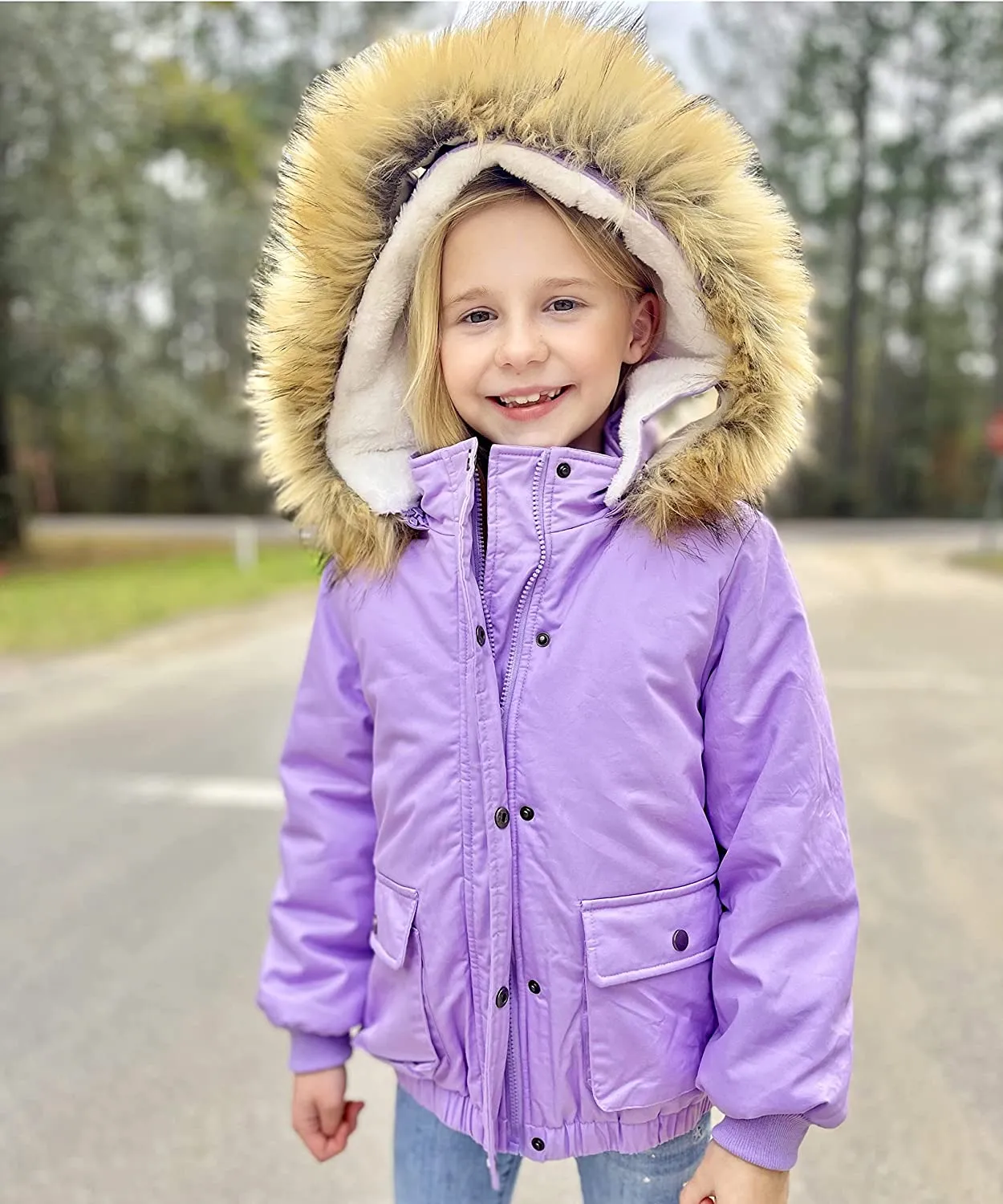 Arshiner Kids Girls Winter Coats Warm Thick Padded Hooded