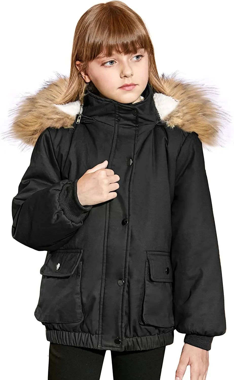 Arshiner Kids Girls Winter Coats Warm Thick Padded Hooded