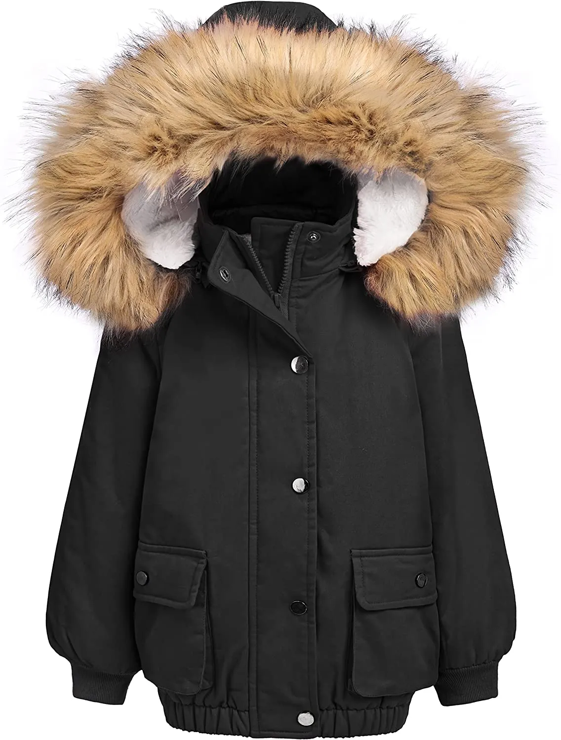 Arshiner Kids Girls Winter Coats Warm Thick Padded Hooded