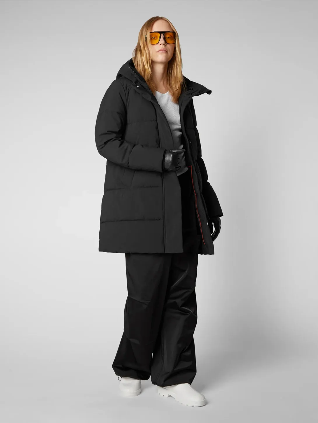 Bethany Hooded Coat - Black
