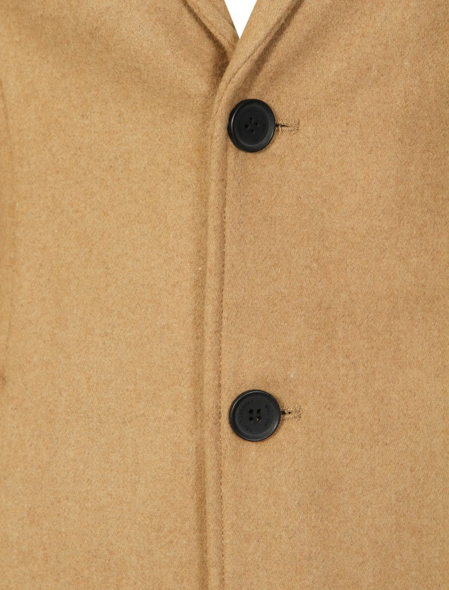 Bezout Button Up Wool Blend Overcoat in Camel - Tokyo Laundry