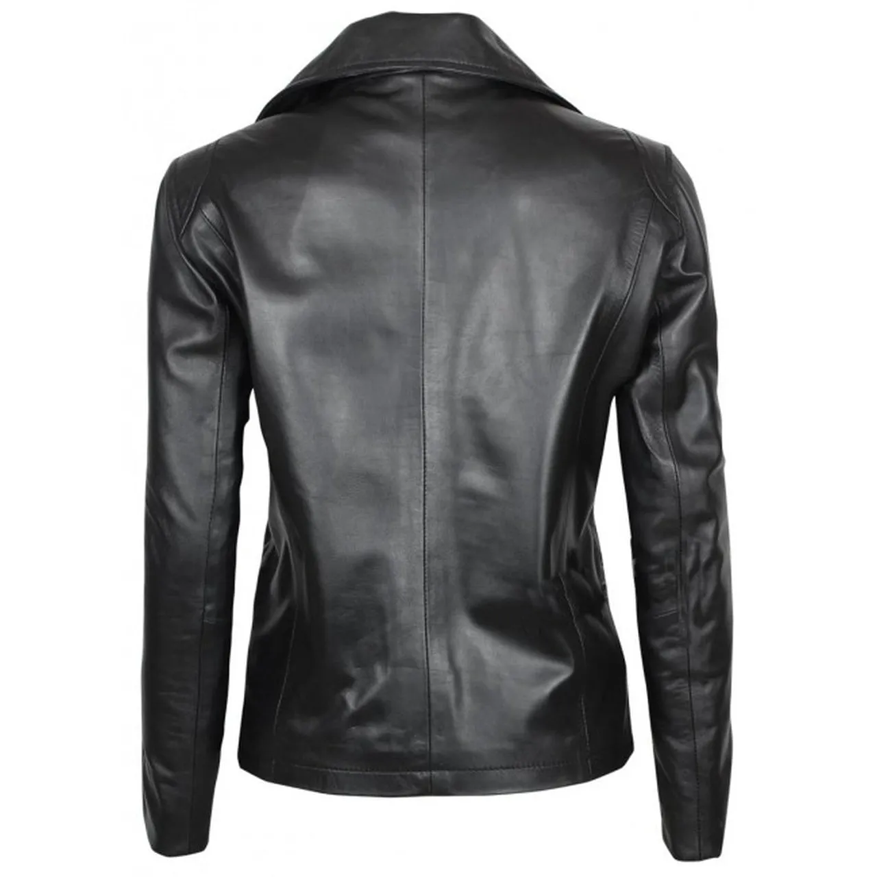 Black Women Motorcycle Leather Jacket