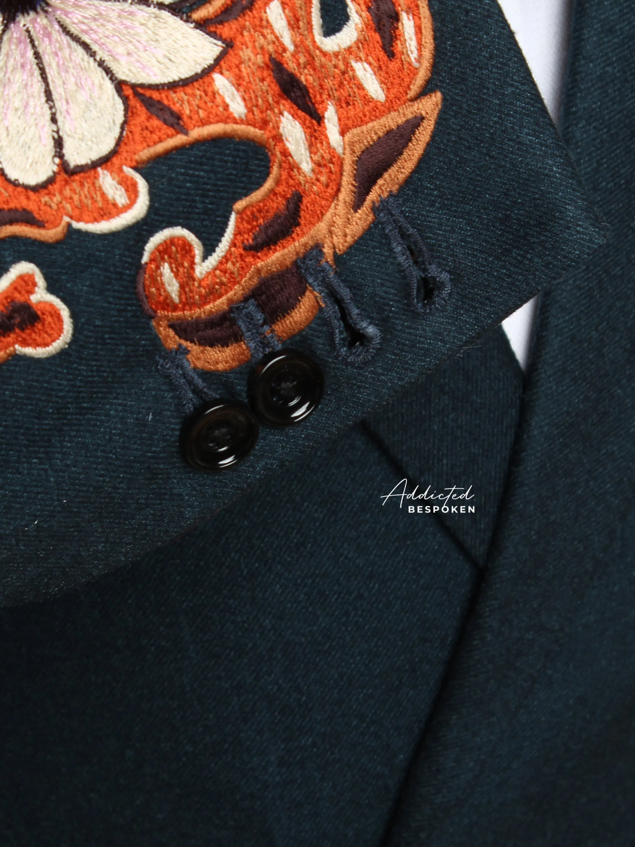 Embroidered Horizon Overcoat