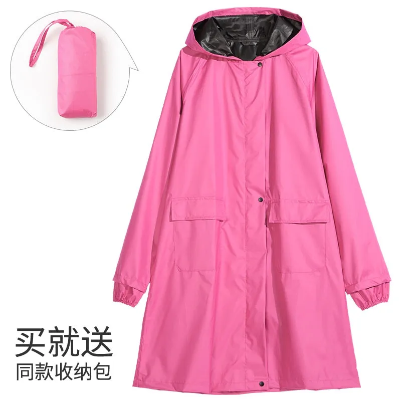 fashion Girl Lady Hooded Raincoat Outdoor Travel Waterproof Riding Cloth Rain coat for Women Poncho Long Rainwear raincoat 