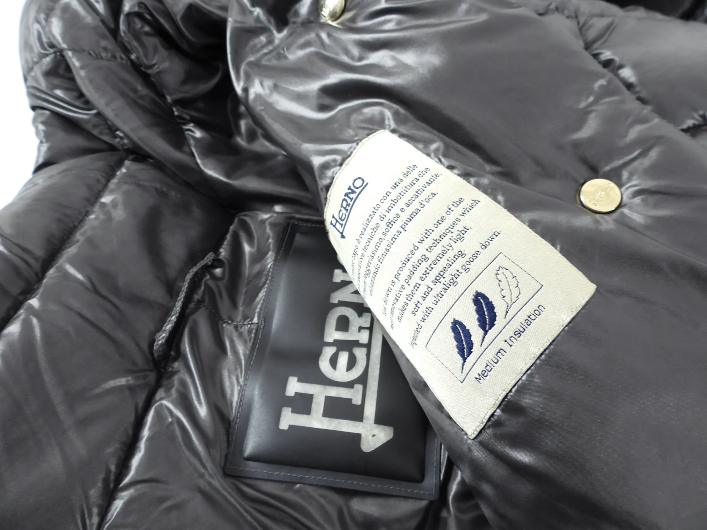Herno Grey Light Down Filled Puffer Coat - IT44 / USA 8