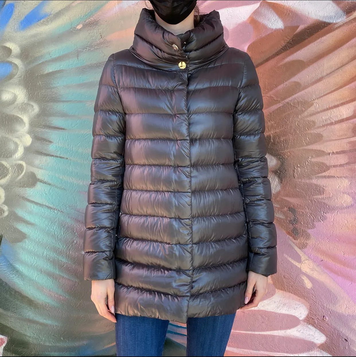 Herno Grey Light Down Filled Puffer Coat - IT44 / USA 8