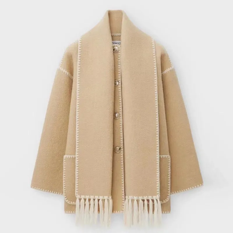 Ivyshape | Comfortable Wool Coat Jacket