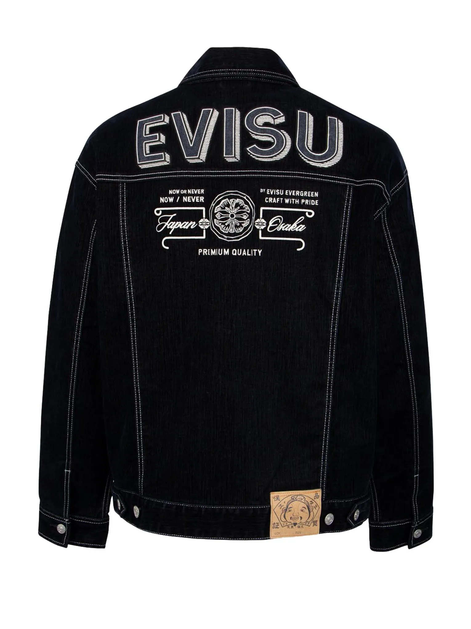 Logo Embroidery Velvet Denim Jacket