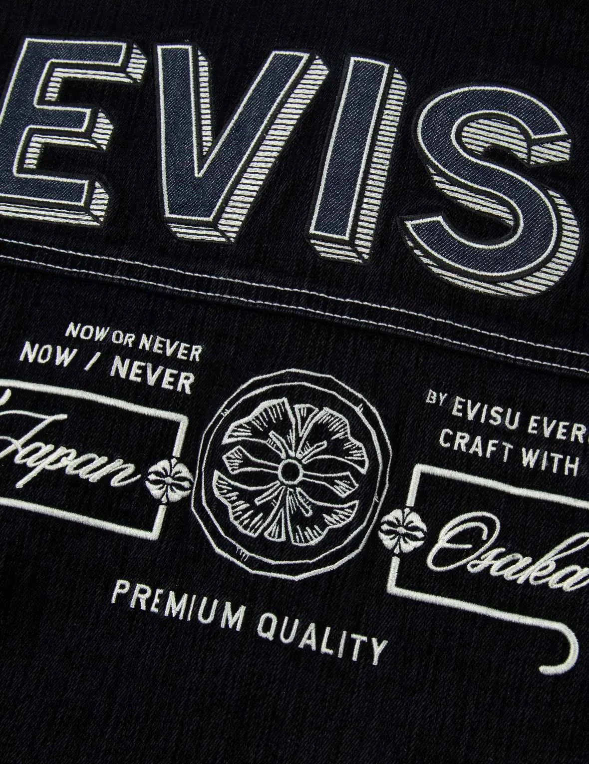Logo Embroidery Velvet Denim Jacket
