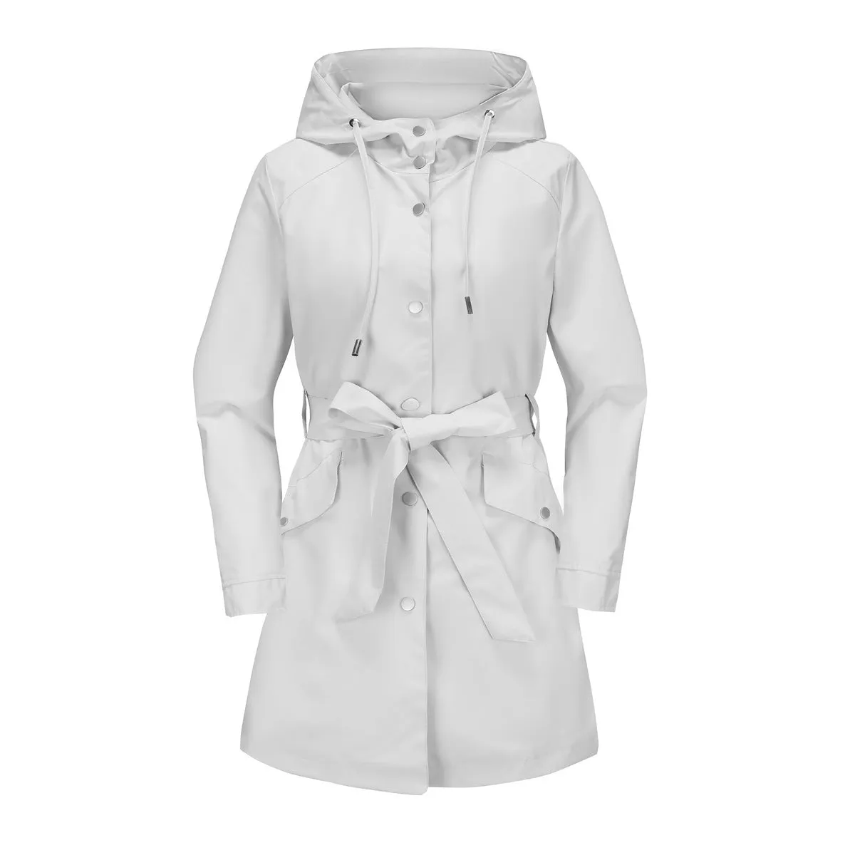 Long Hooded Waterproof Thin Casual Loose Trench Coat