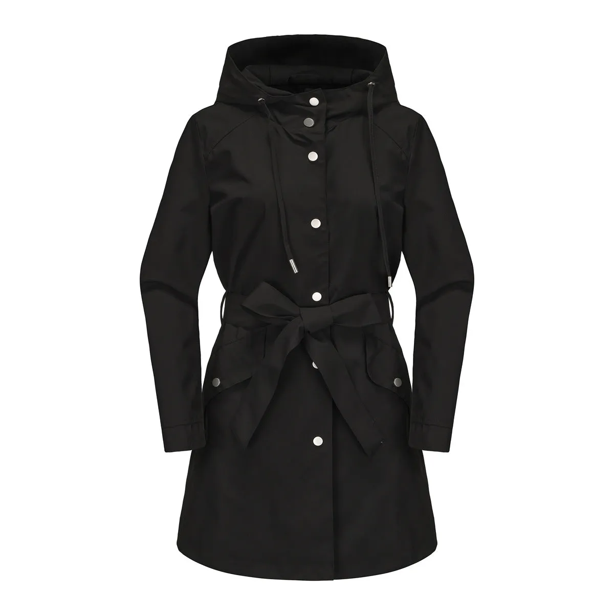 Long Hooded Waterproof Thin Casual Loose Trench Coat