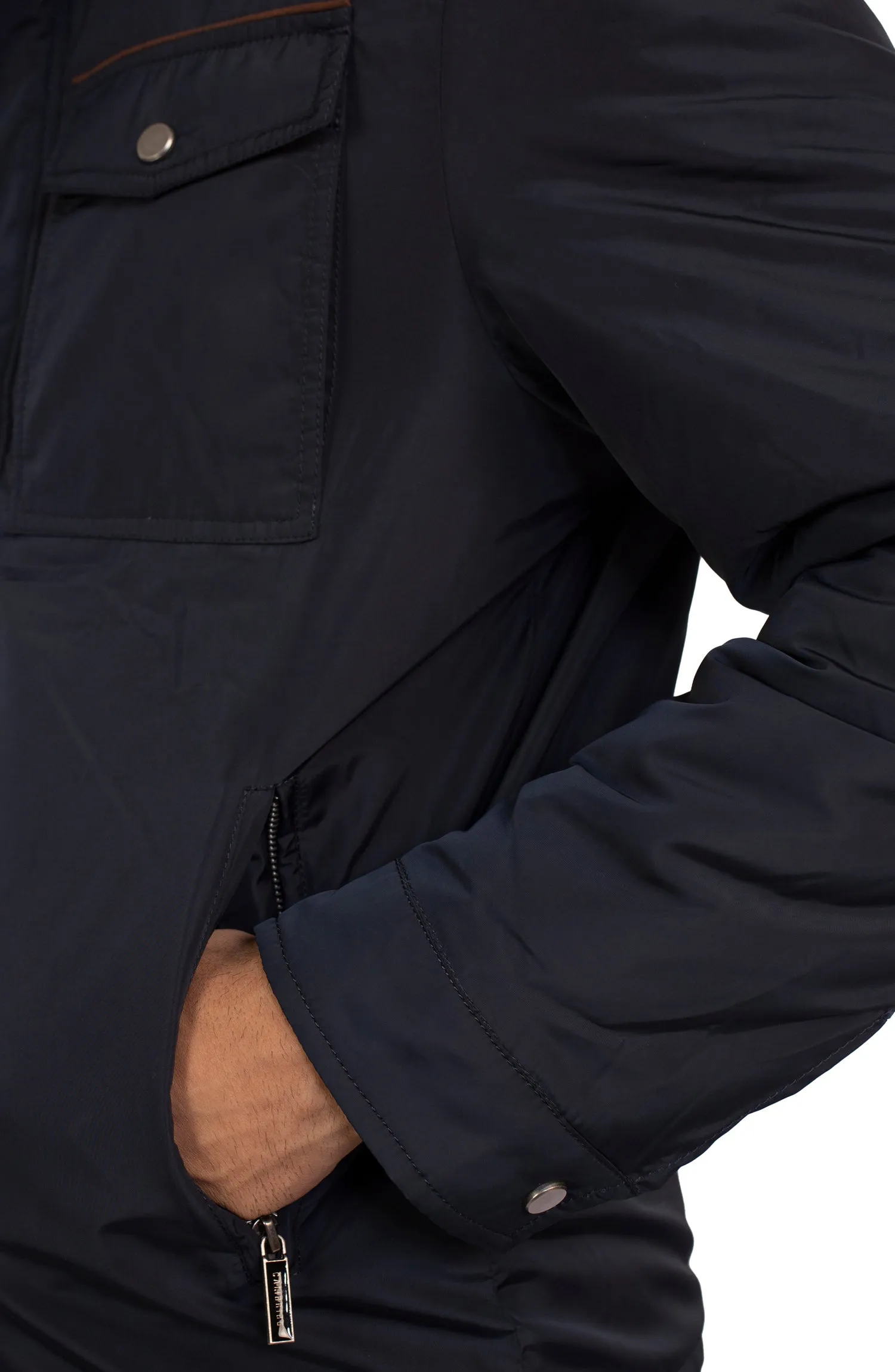 Mock Neck Quilted Jacket