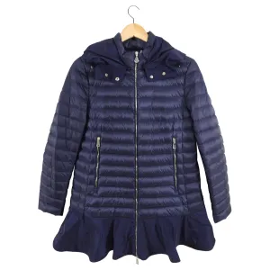 Moncler Navy Light Down Daurade Ruffle Hood Coat - 4/6