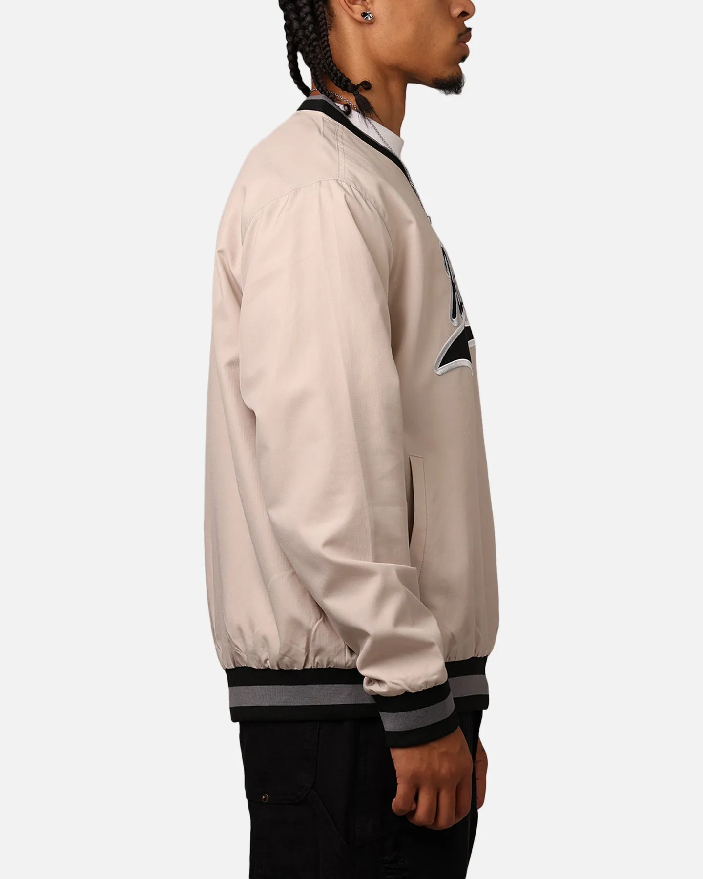 New Era Las Vegas Raiders Sports Classics Pullover Windbreaker Stone/OTC