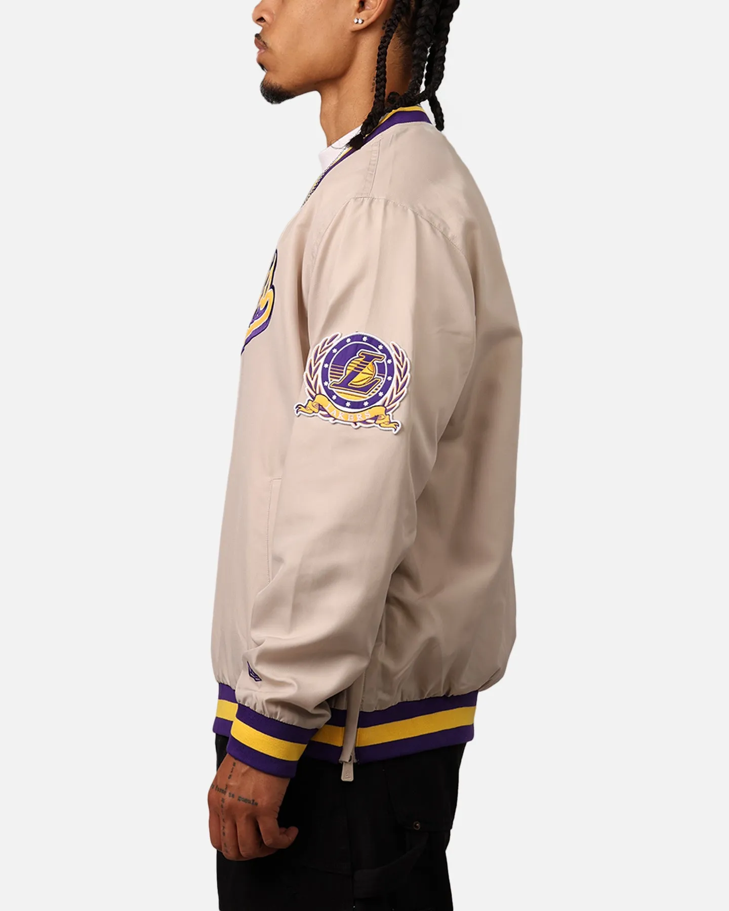 New Era Los Angeles Lakers Sports Classics Pullover Windbreaker Stone/OTC
