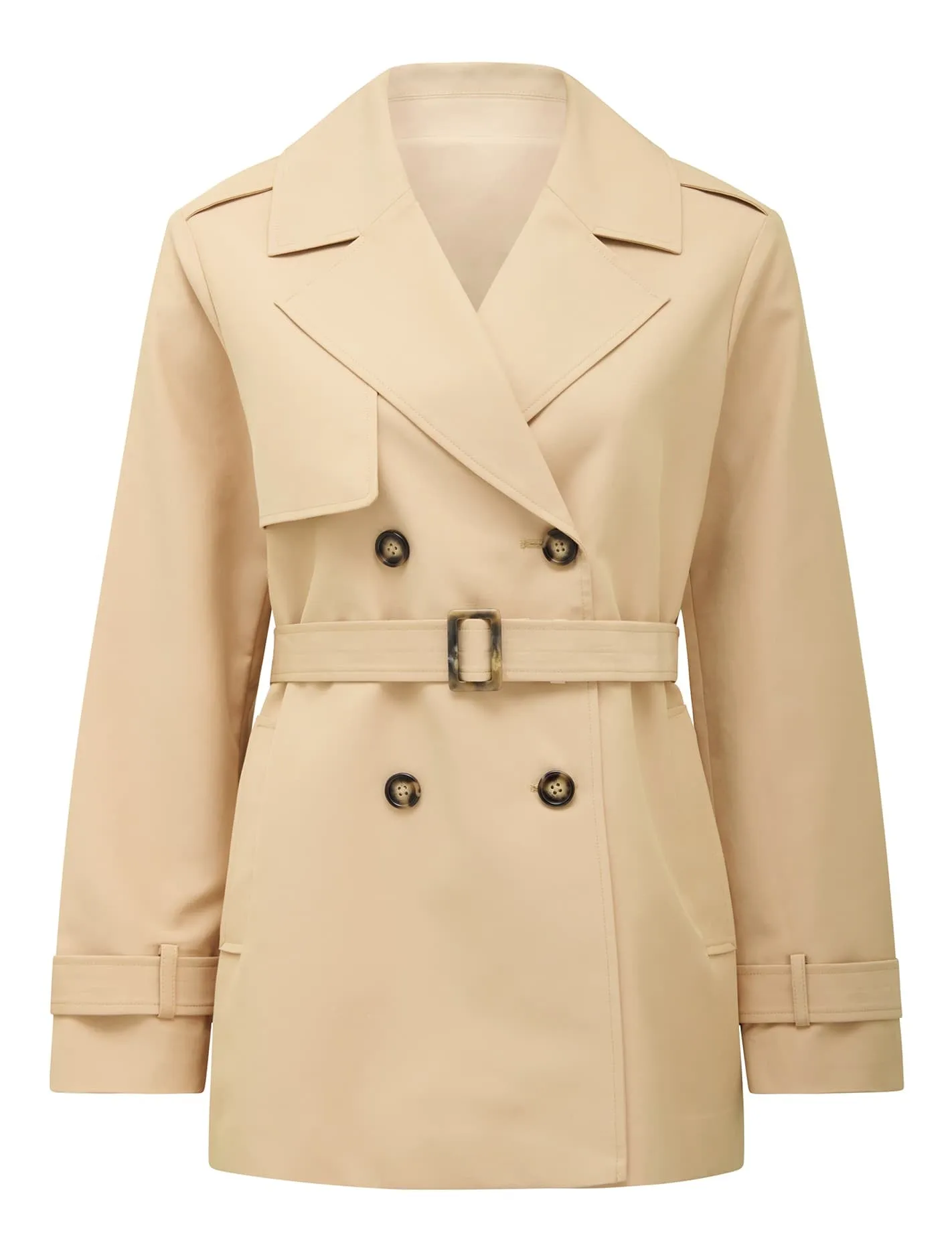 Rhea Petite Water Resistant Mid Trench Coat