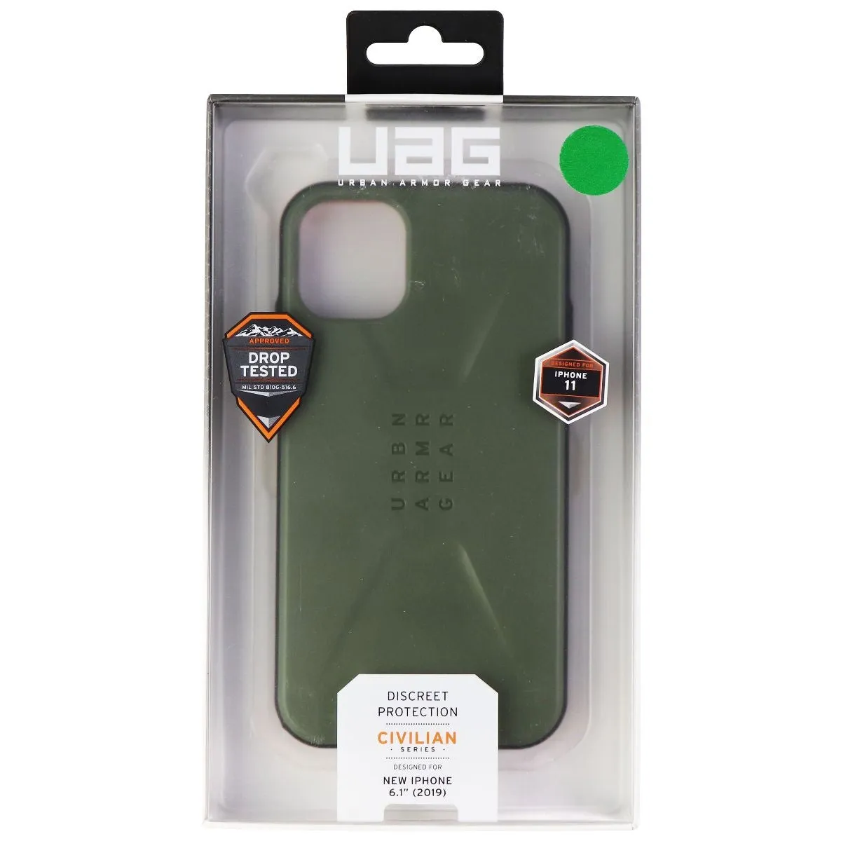 URBAN ARMOR GEAR Civilian Series Case for Apple iPhone 11 - Olive Drab