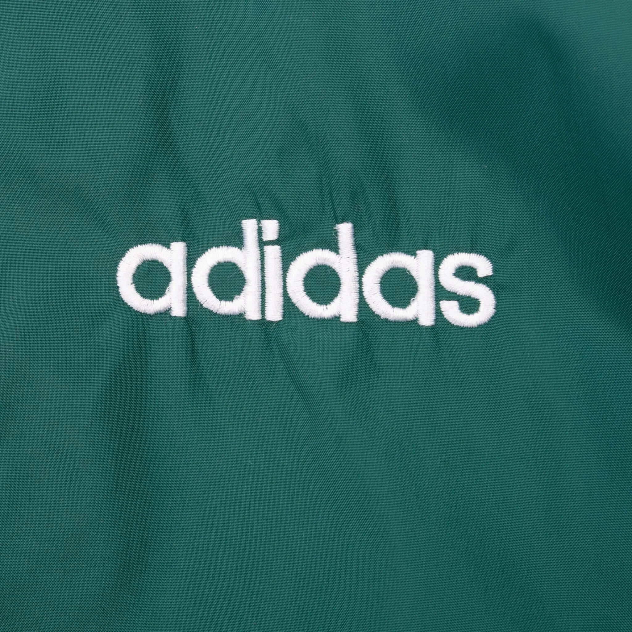 VINTAGE ADIDAS GREEN WINDBREAKER JACKET 1990S LARGE