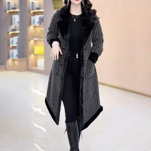 Winter Specials 48%OFF Women's Double Breasted Overcoat with Plush Lining