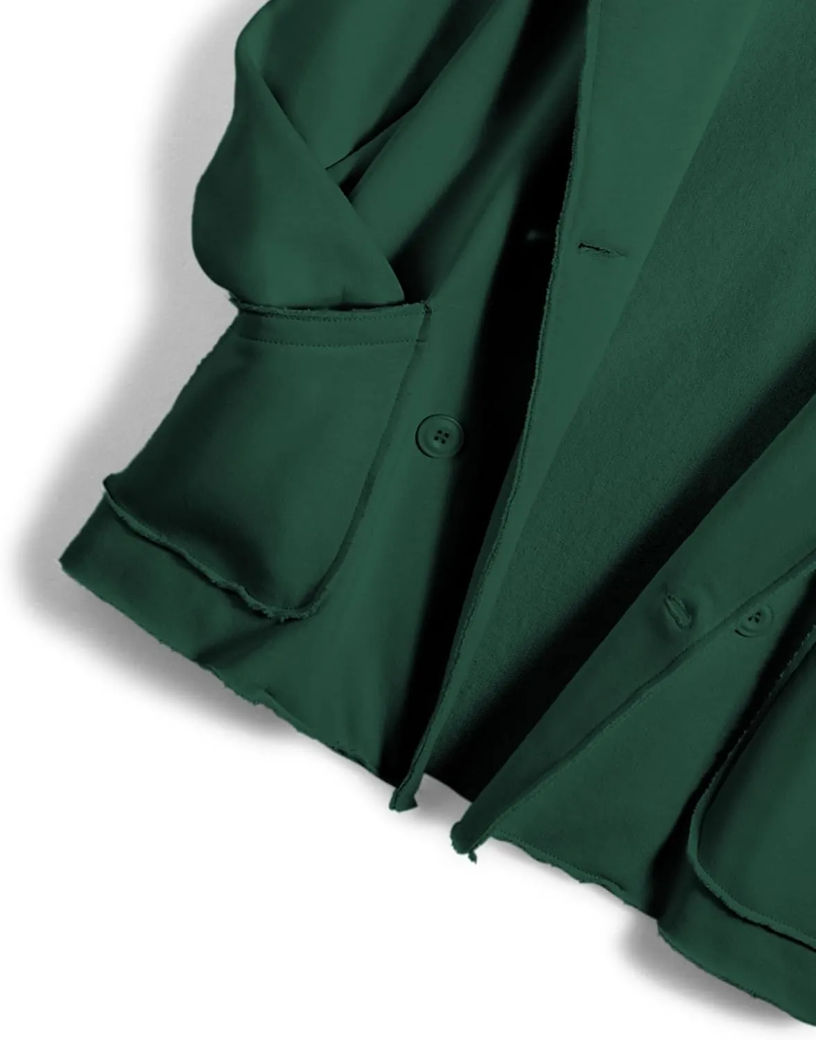 Women Warm Pea Coat Notched Lapel Neck Cropped Double Breasted Button Down Trench Overcoat Jackets with Pockets